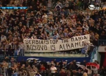 “Mjaft manisë së Serbisë, Kosova është Shqipëri” në ndeshjen Tirana – Dinamo  (+video)