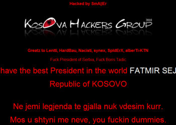 Hakerët kosovarë pushtojnë ueb-faqen e Tadicit