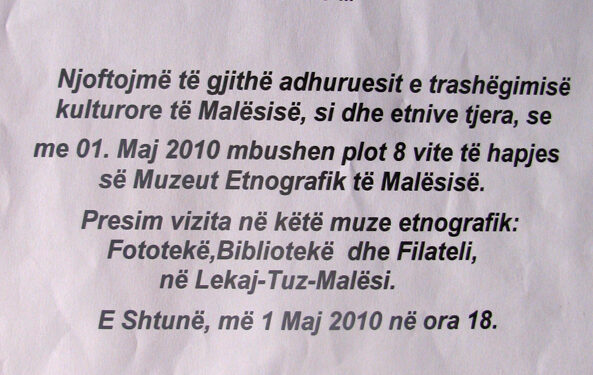 Tetë vite të Muzeut Etnografik të Malësisë
