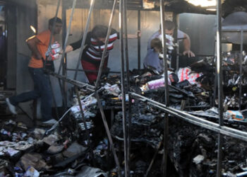 Zjarr në tregun e Tuzit