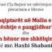 Njoftim: Përurimi i librave “Shqiptarët në Malin e Zi, çështje e pazgjidhur” dhe “Vizatim hënor me shkëlqim yjesh” të Haxhi Shabanit në QKI Malësia në Tuz