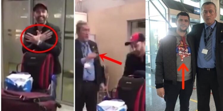 Doganierit malazias të cilit i pengonte shqiponja shqiptare, pozon me një shovinist serb