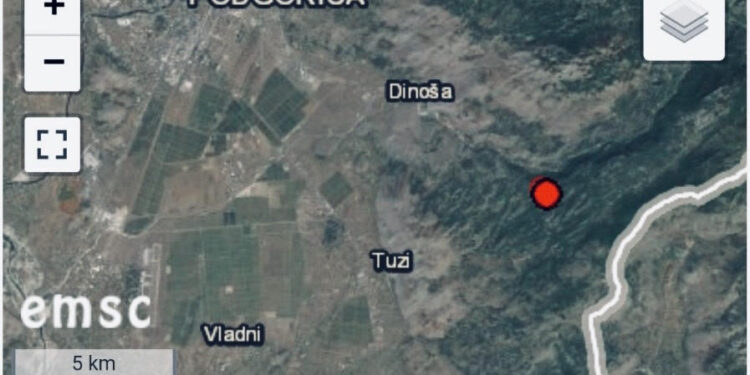 Tërmet me epiqendër në Malësi