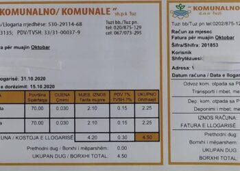 Fillon ndarja e faturave për mbeturina nga SH.P.K “Komunale”-Tuz, pagesa nuk i shkon më Podgoricës