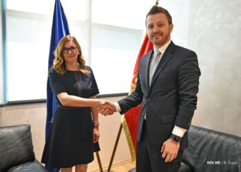 Ministri Dukaj takohet me shefen e Delegacionit të Bashkimit Evropian, ambasadoren Oana-Kristina Popa