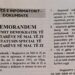 Memorandumi i 1992-shit mbetet referencë për statusin e shqiptarëve në Mal të Zi