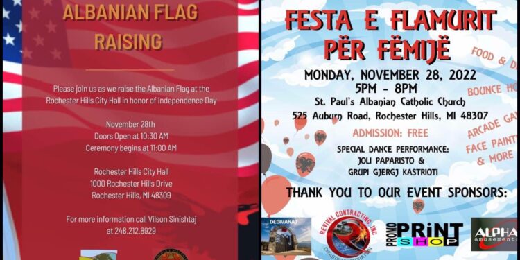 Diaspora në Michigan – Aktivitete në nderë të Ditës së Flamurit