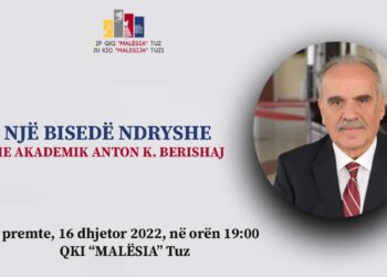 Qendra Kulturore-Informative ‘’Malësia’’ në Tuz, organizon mbrëmje autoriale ‘’Një bisedë ndryshe‘’ me Akad. prof. dr. Anton Kolë Berishaj