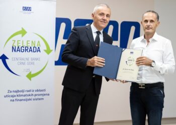 Dr. Martin Bojaj, fitues i Çmimit të parë të Gjelbër të Bankes Qendrore të Malit të Zi