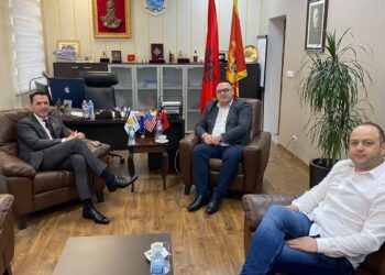 Gjelaj dhe Ivanaj pritën kryetarin e shoqatës “Jehona e Malësisë” nga Miçigani, Agron Dedivanaj