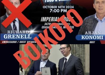 Bojkoto mbrëmjen ku mysafir nderi është diplomati pro-serb Richard Grenell