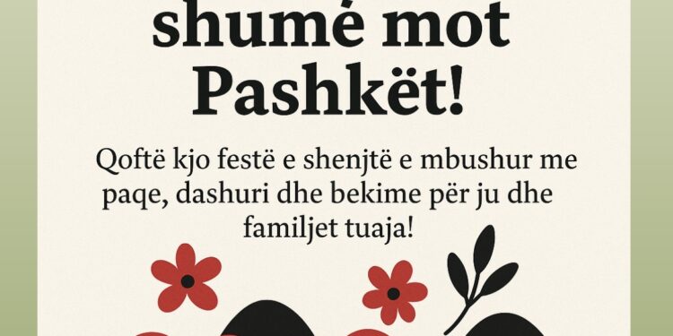 Gëzuar për shumë mot Pashkët!
