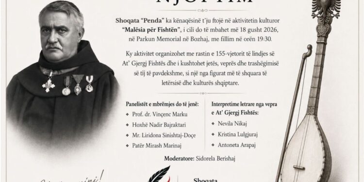“Malësia për Fishtën”, aktivitet kushtuar 155-vjetorit të lindjes së At’ Gjergj Fishtës