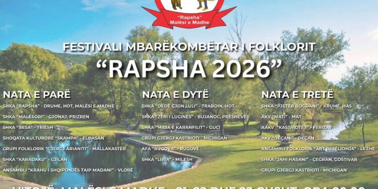 “Rapsha 2026” mbledh në Vitojë folklorin nga të gjitha trevat shqiptare